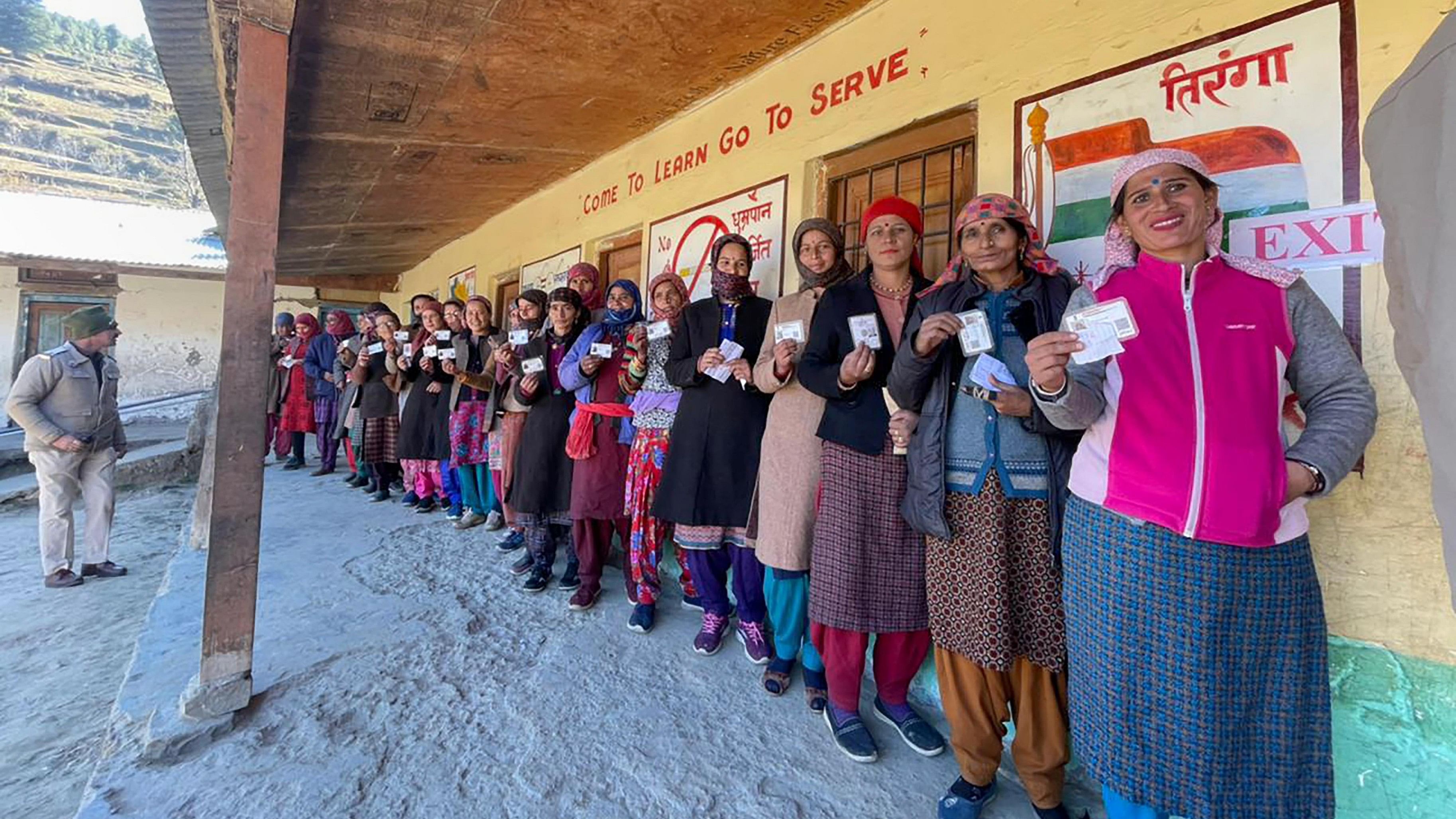 <div class="paragraphs"><p>Voters stand in queue to cast their votes in Himachal Pradesh.</p><p>Representative image.</p></div>