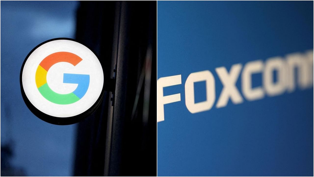 <div class="paragraphs"><p>Google, Foxconn logos. </p></div>