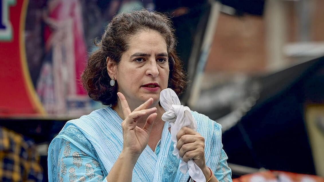 <div class="paragraphs"><p>Priyanka Gandhi speaks during a road show in Raebareli.</p></div>