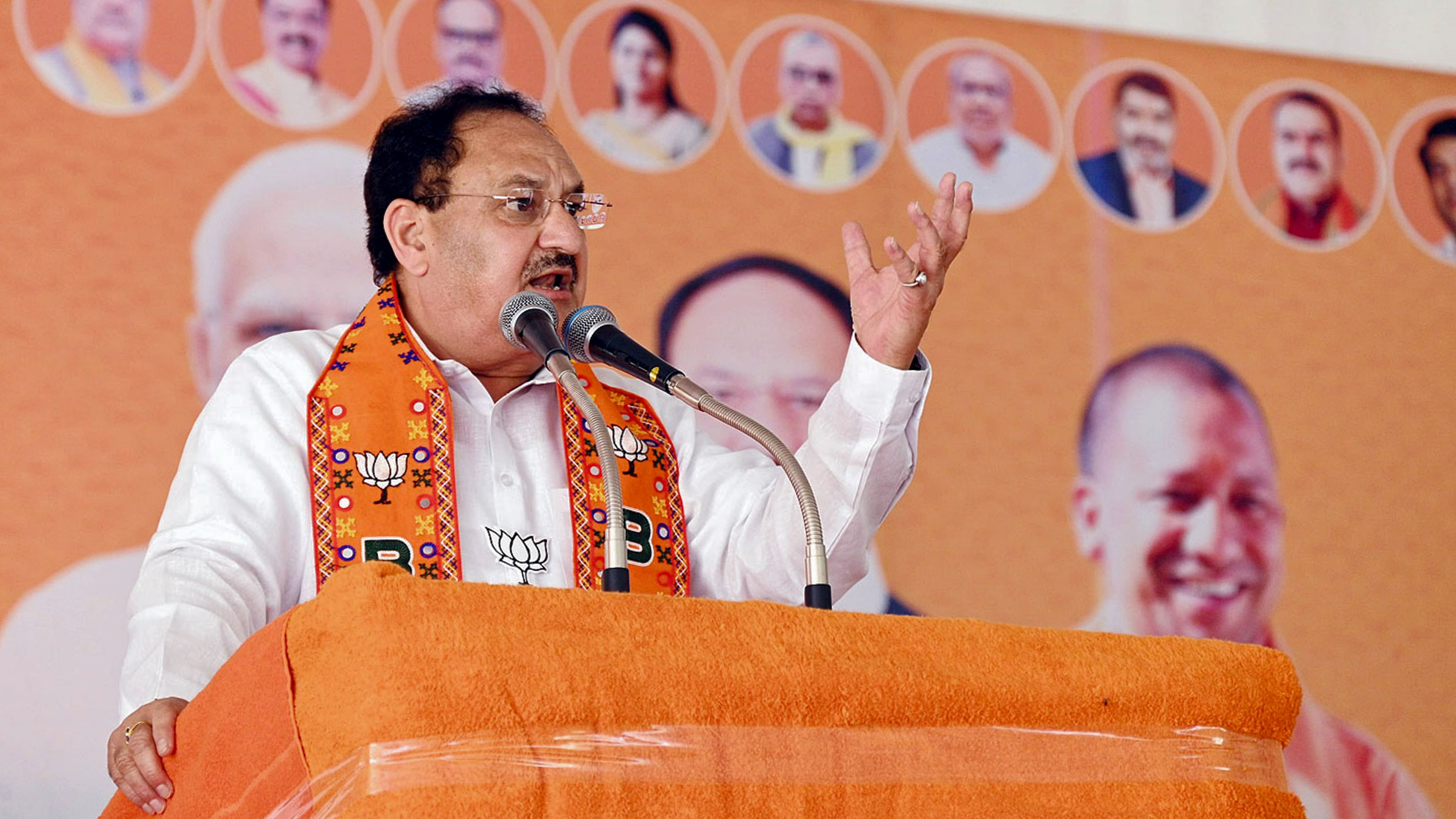 <div class="paragraphs"><p>BJP National President JP Nadda addresses a public meeting.</p></div>