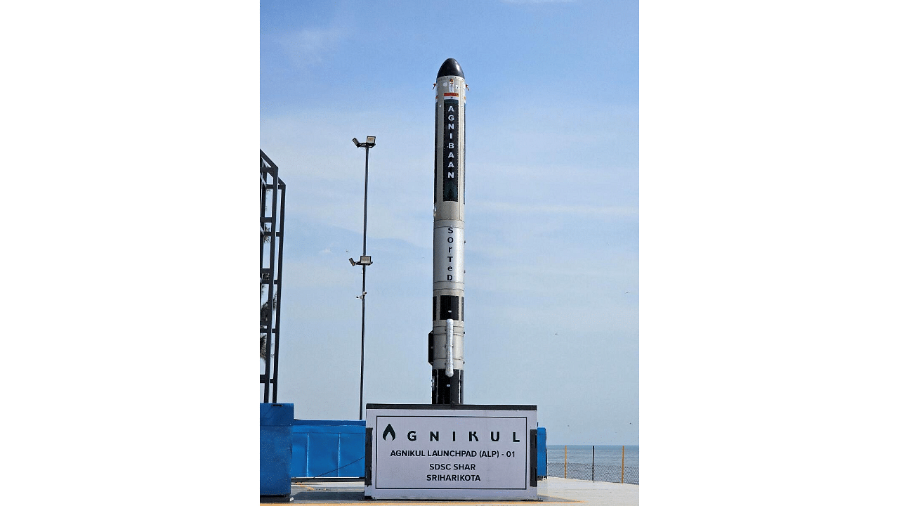 <div class="paragraphs"><p>File Photo:&nbsp;Agnibaan SubOrbital Technological Demonstrator (SOrTeD) vehicle is seen at Agnikul's Launchpad at Satish Dhawan Space Centre in Sriharikota, November 28, 2022.</p></div>