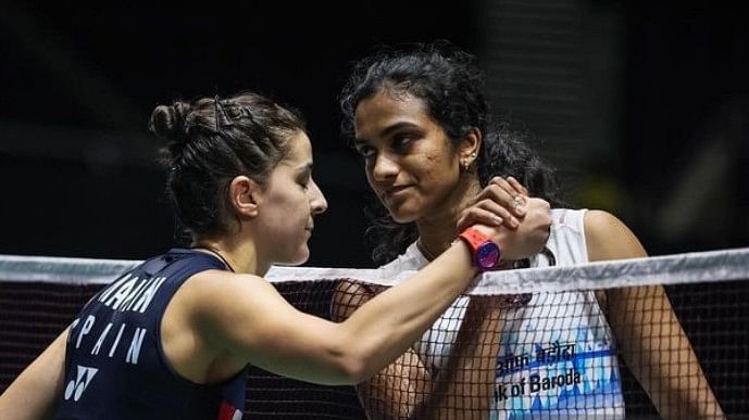 <div class="paragraphs"><p>PV Sindhu and&nbsp;Carolina Marin&nbsp;in Singapore Open pre-quarters</p></div>