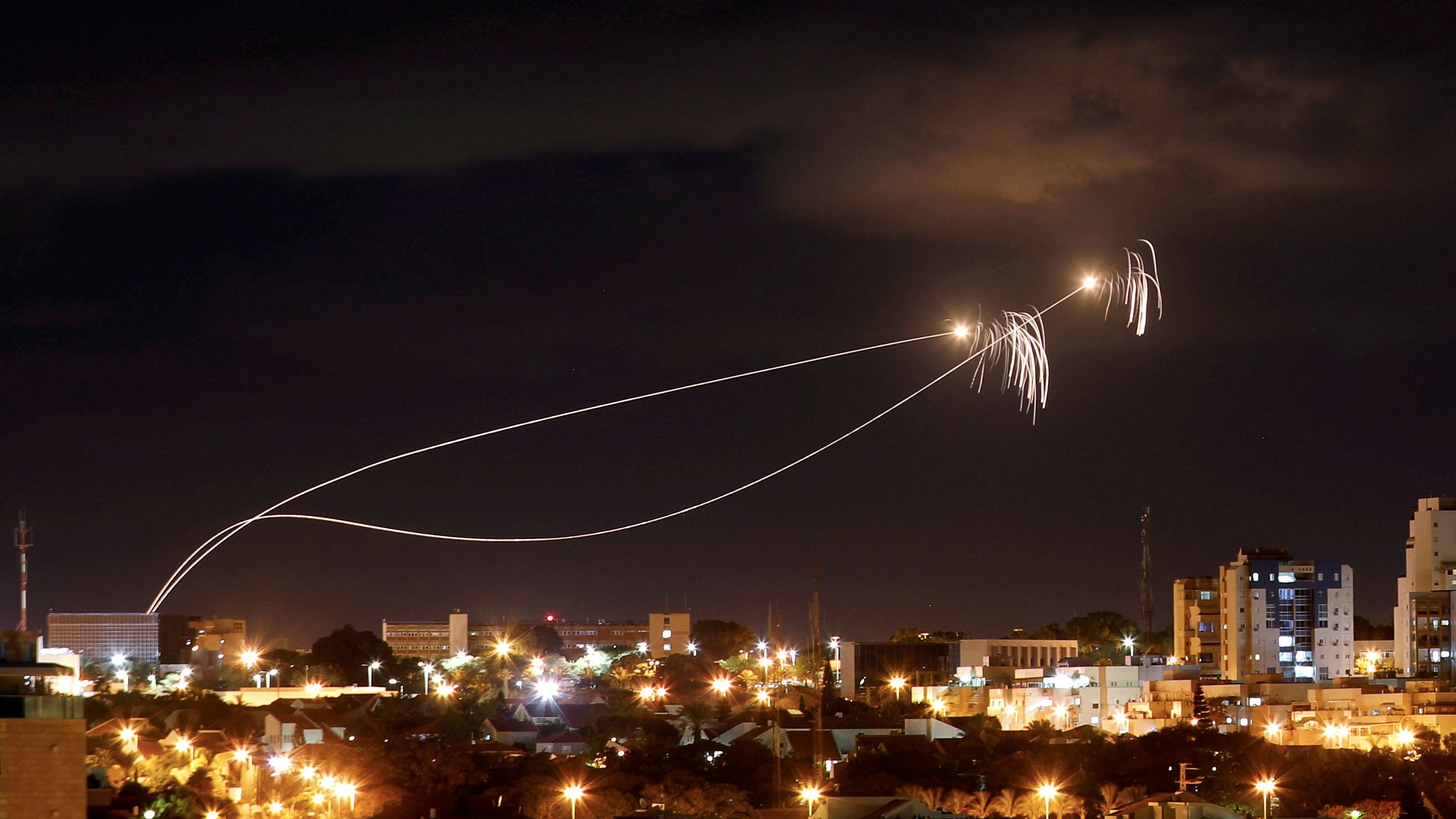 <div class="paragraphs"><p>Iron Dome anti-missile system fires interception missiles as rockets are launched from Gaza towards Israel as seen from the city of Ashkelon, Israel, Oct 27, 2018.</p></div>