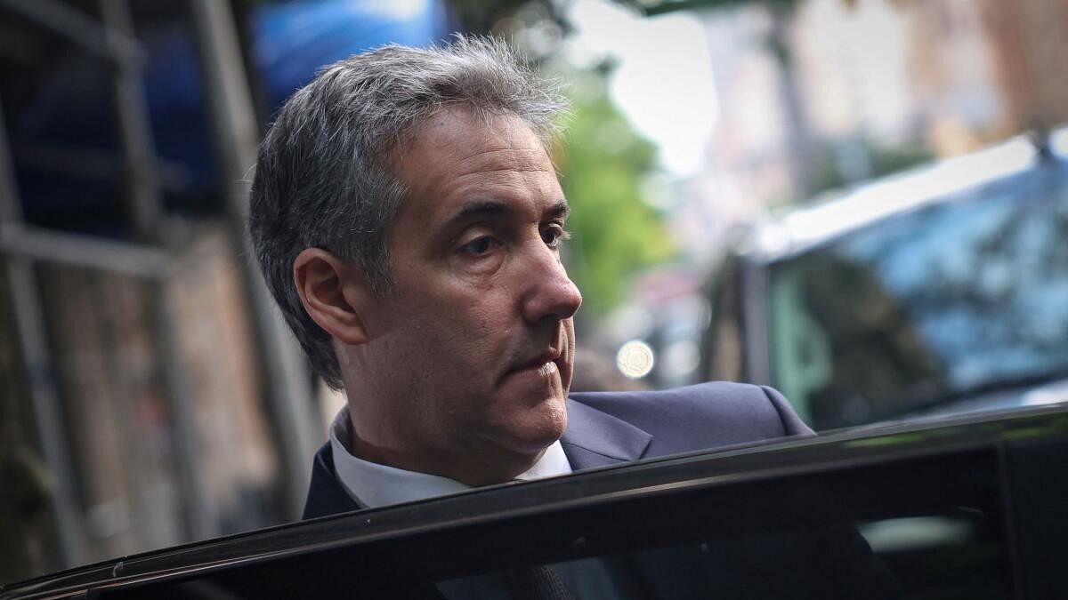 <div class="paragraphs"><p>Michael Cohen, former lawyer for Republican presidential candidate and former US President Donald Trump departing his home in Manhattan to testify in Trump’s criminal trial over charges that he falsified business records to conceal money paid to silence porn star Stormy Daniels in 2016, in New York City, US.</p></div>