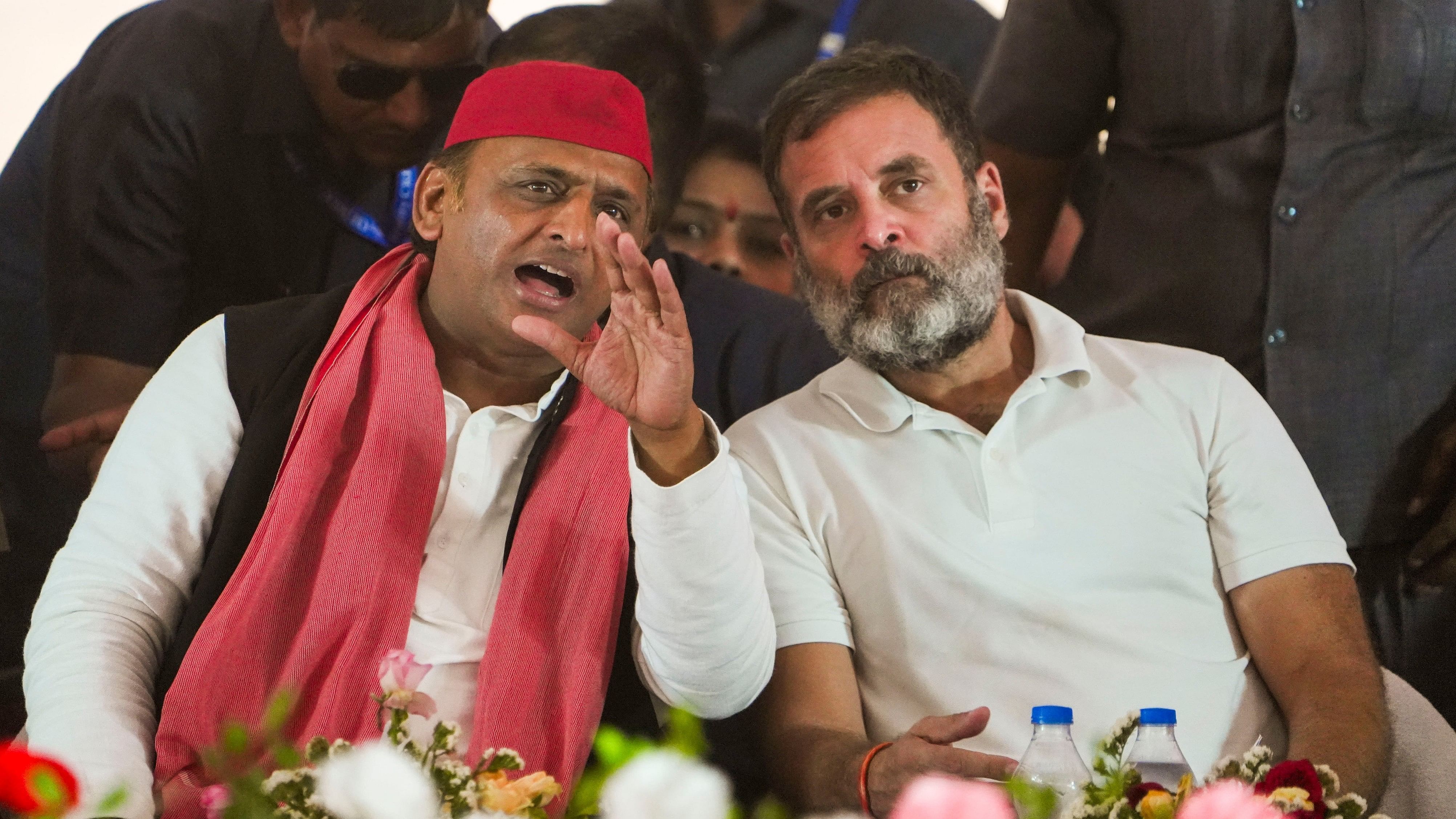 <div class="paragraphs"><p>File Photo: Congress leader Rahul Gandhi and Samajwadi Party (SP) chief Akhilesh Yadav during an election rally for the Lok Sabha polls, in Kanpur on May 10, 2014.&nbsp;</p></div>