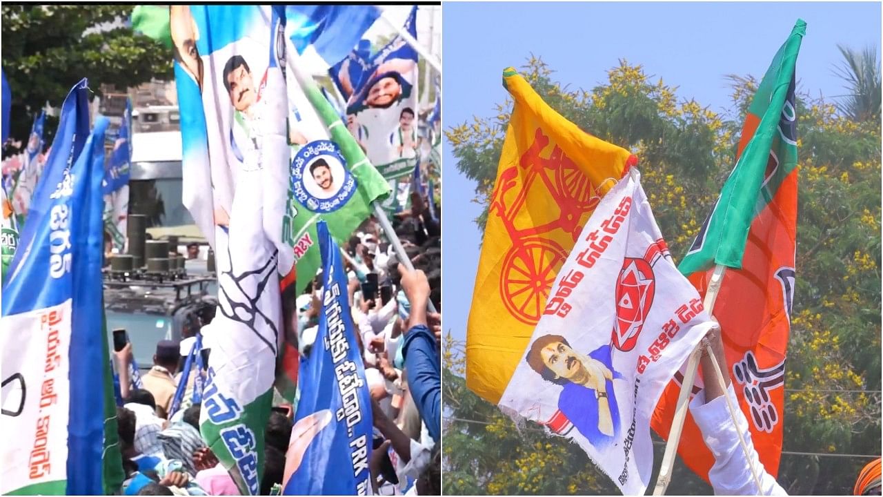 <div class="paragraphs"><p>Flags showing the parties in Andhra Pradesh</p></div>