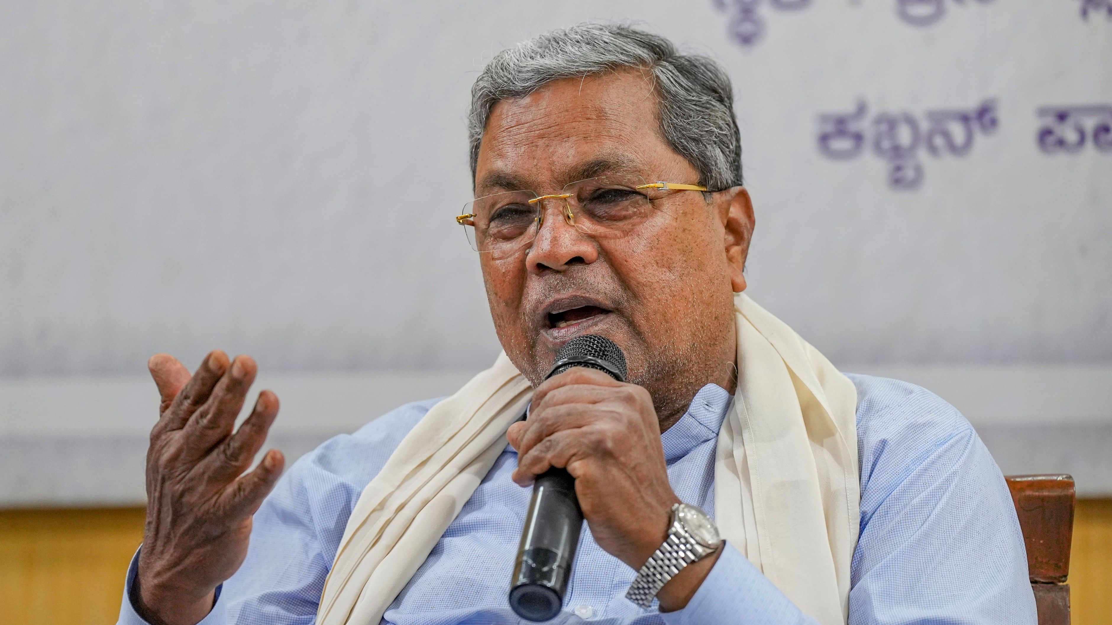 <div class="paragraphs"><p>Bengaluru: Karnataka Chief Minister Siddaramaiah addresses a press conference, in Bengaluru, Monday, May 20, 2024.</p></div>