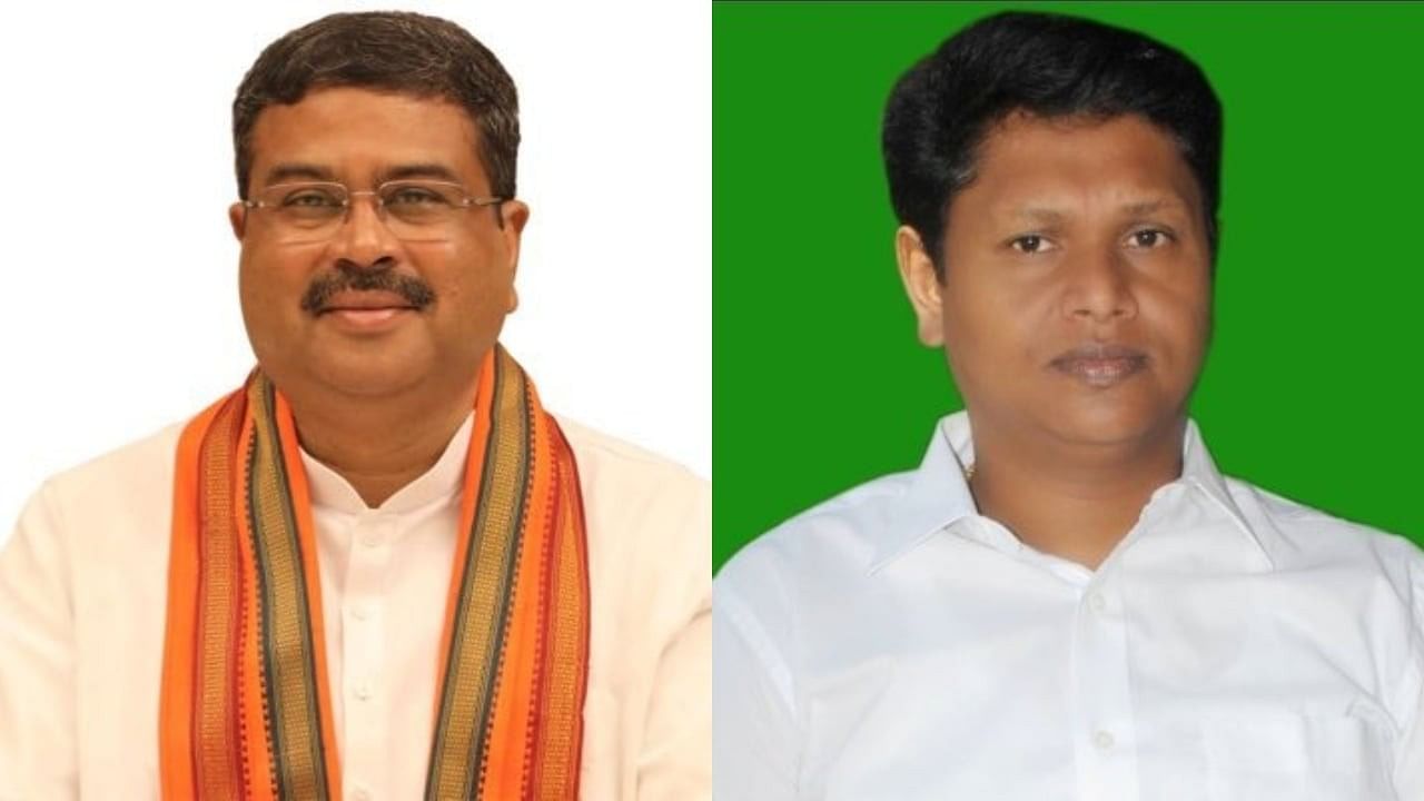 <div class="paragraphs"><p>BJP's Dharmendra Pradhan and BJD's Pranab Prakash Das.</p></div>