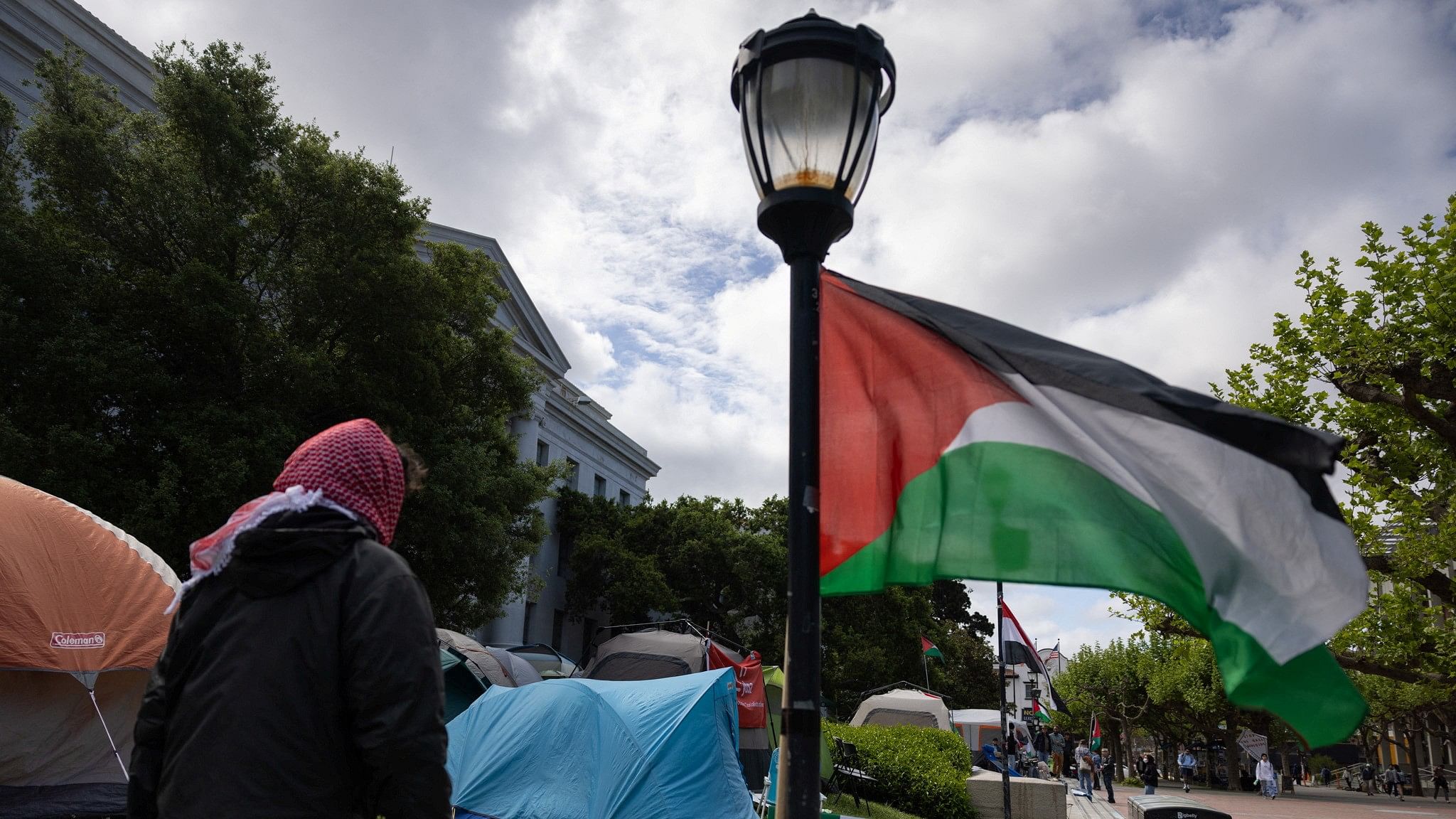 <div class="paragraphs"><p>Protests continue at a protest encampment in support of Palestinians at University of California, Berkeley, April 25, 2024.</p></div>