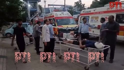 <div class="paragraphs"><p>Screengrab of the video showing the victims taken to the hospital</p></div>