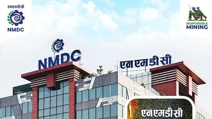 <div class="paragraphs"><p>NMDC building is seen along with the logo</p></div>