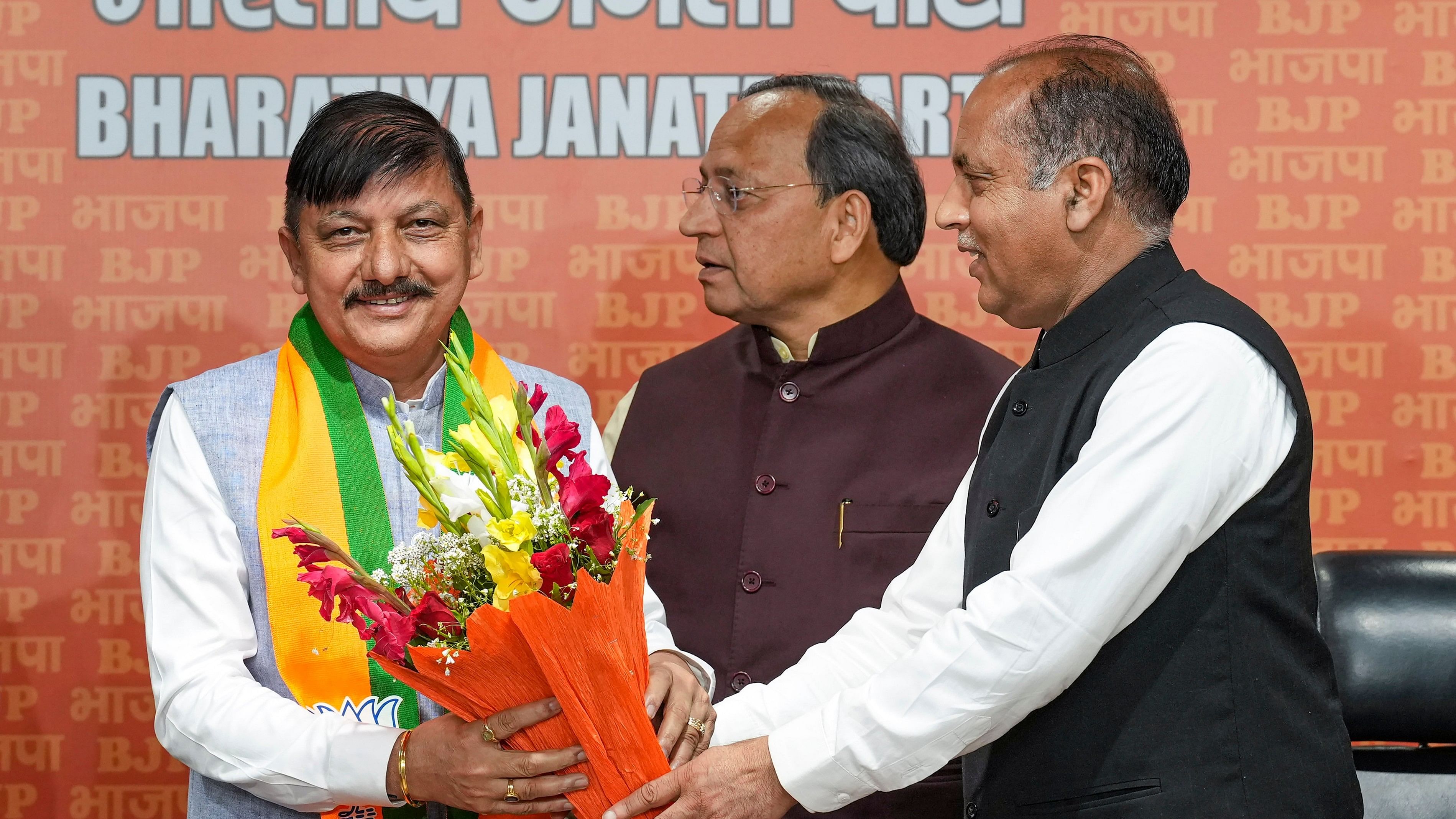 <div class="paragraphs"><p>New Delhi: Former Congress leader Rajinder Rana joins Bharatiya Janata Party (BJP) in the presence of former Himachal Pradesh CM and party leader Jairam Thakur&nbsp; </p></div>