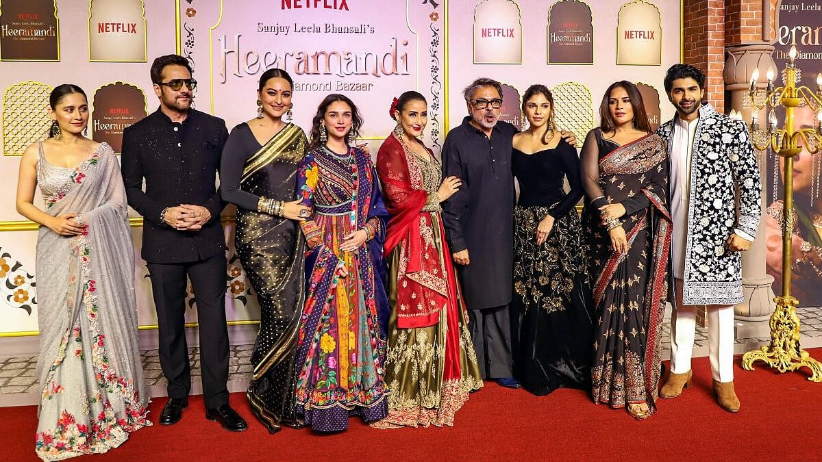 <div class="paragraphs"><p>Fardeen Khan (second left) at the premiere of Netflix series Heeramandi: The Diamond Bazaar in Mumbai on April 24, 2024.</p></div>