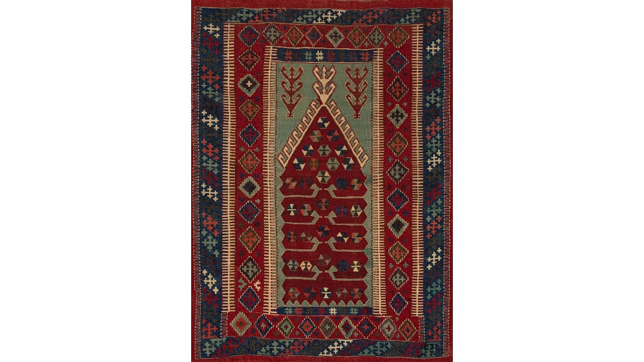 <div class="paragraphs"><p>Carpet, late 19th-20th century, tapestry weave, wool and cotton. </p></div>