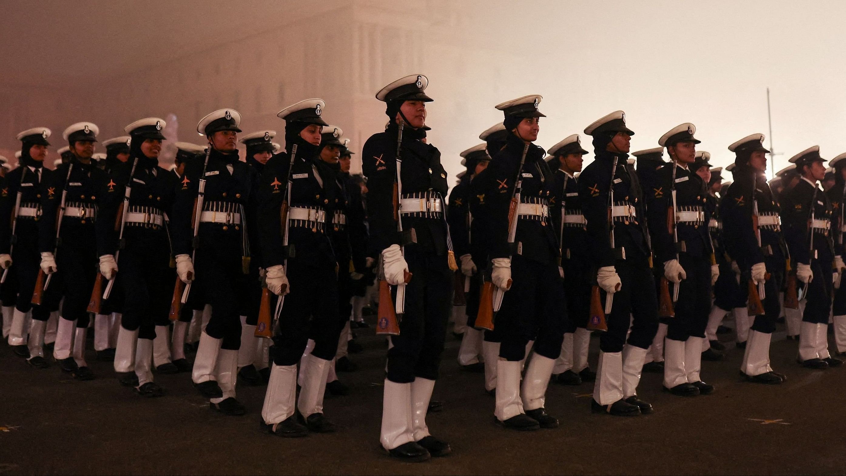 <div class="paragraphs"><p>Members of the Agniveer take part in a rehearsal for the upcoming Republic Day parade on a foggy winter morning in New Delhi, India, January 15, 2024. </p></div>