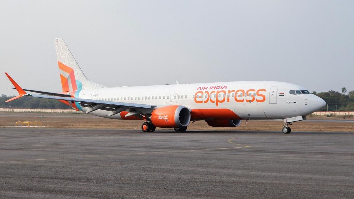 <div class="paragraphs"><p>An Air India Express aircraft is seen at an airport in Hyderabad.&nbsp;</p></div>