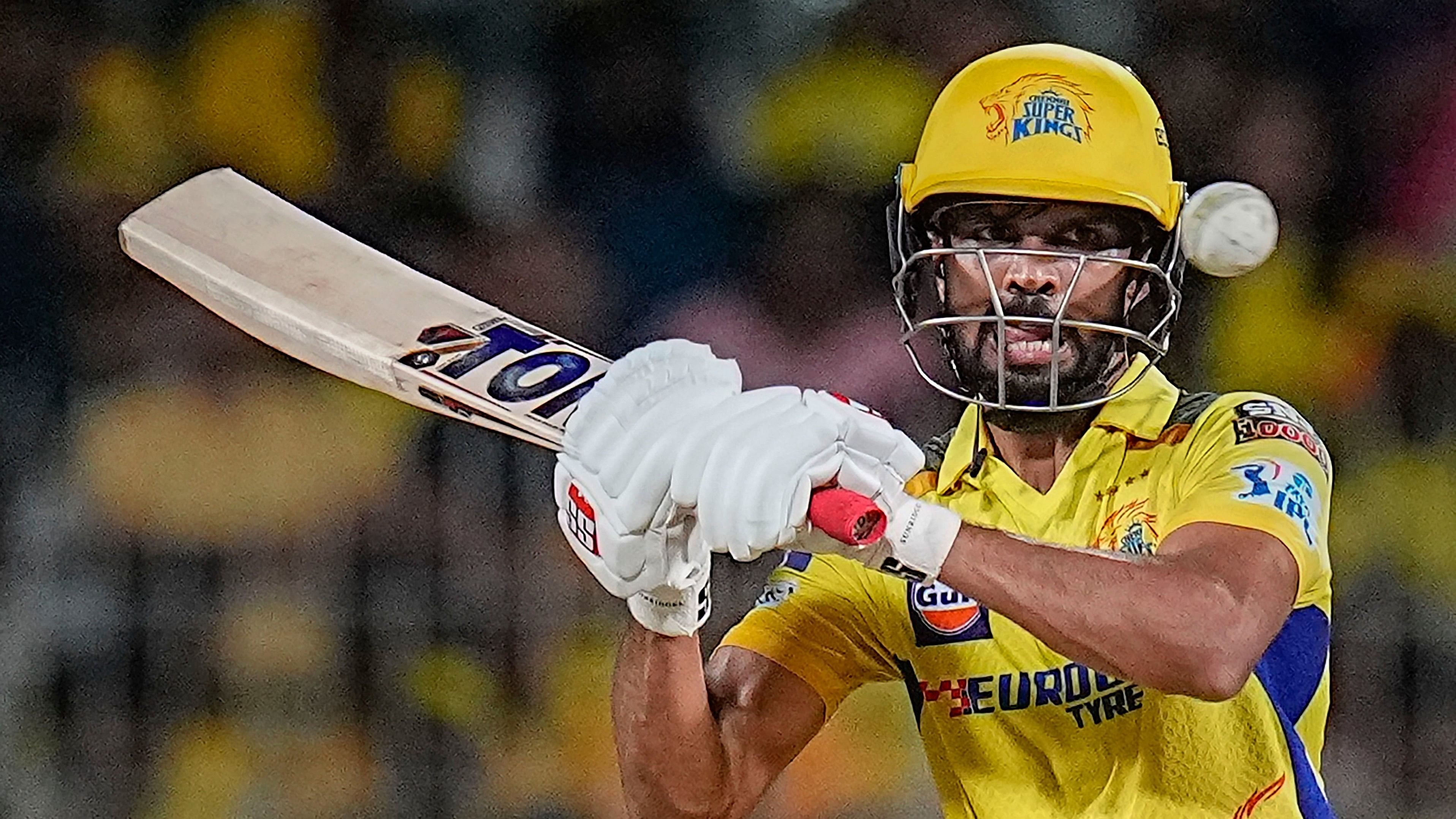 <div class="paragraphs"><p>Chennai Super Kings' batter Ruturaj Gaikwad plays a shot during the IPL 2024 cricket match between Chennai Super Kings and Rajasthan Royals.</p></div>