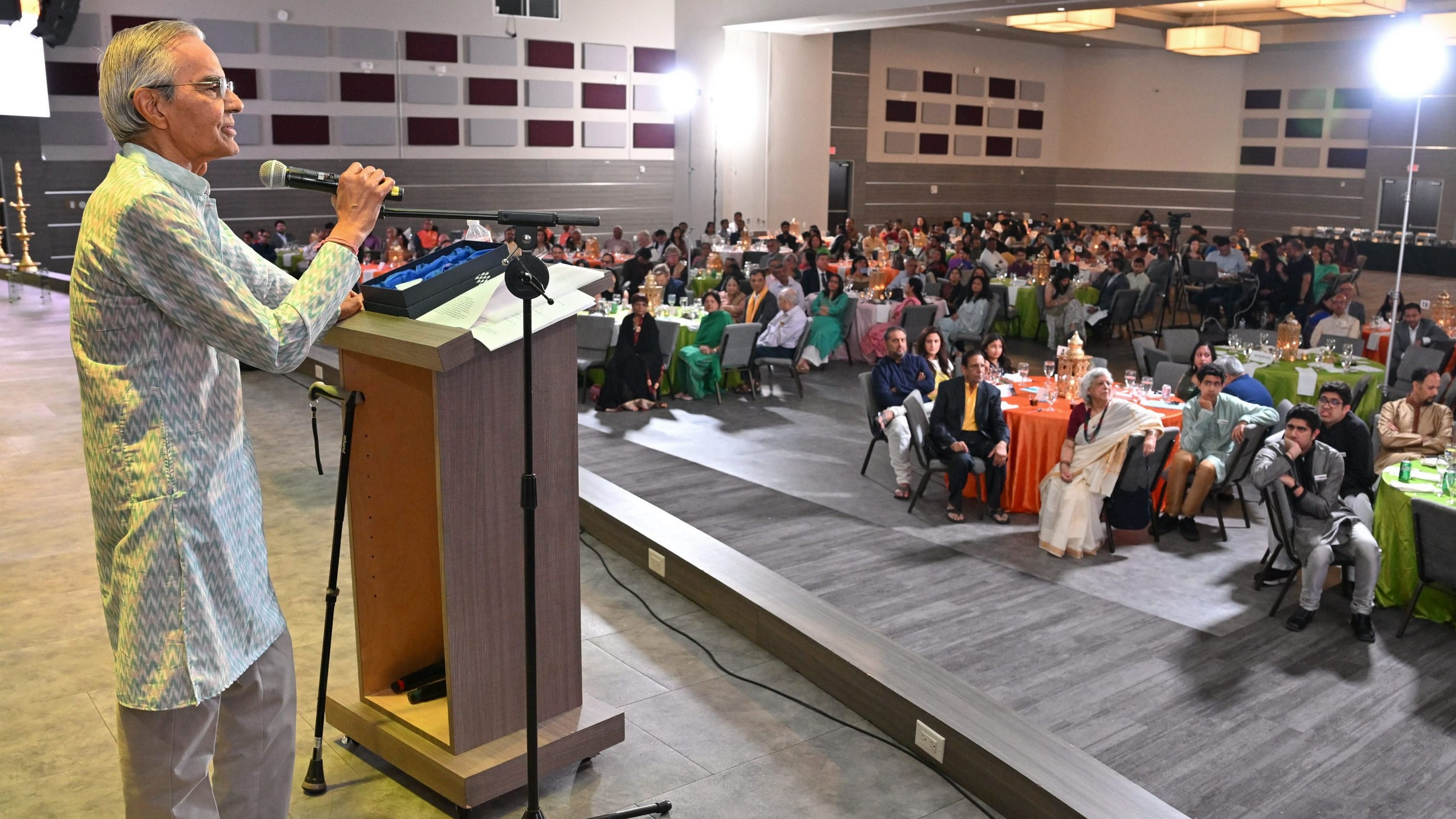 <div class="paragraphs"><p>  Ramesh Bhutada addresses the audience at the Annual Hindu American Foundation (HAF), Houston.  </p></div>