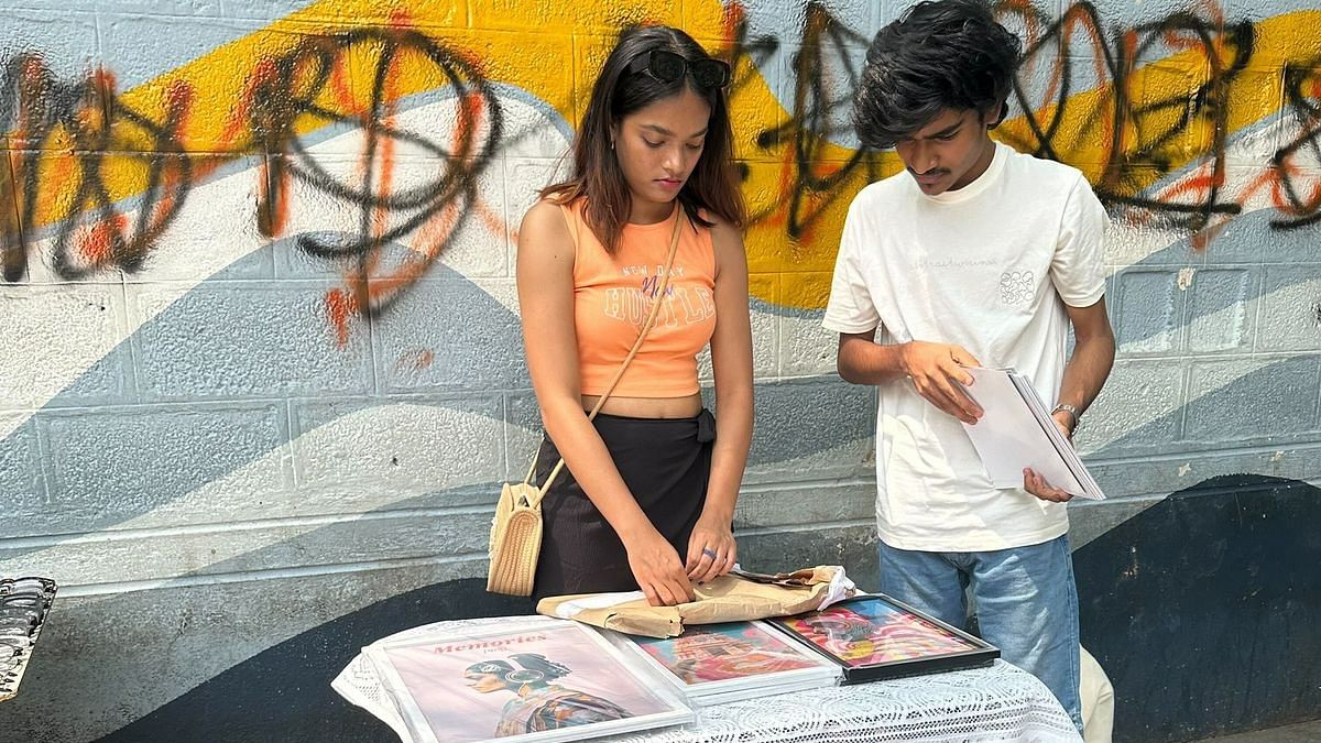 Ashok Reddy (in picture) set up the stall on Church Street on Sunday.