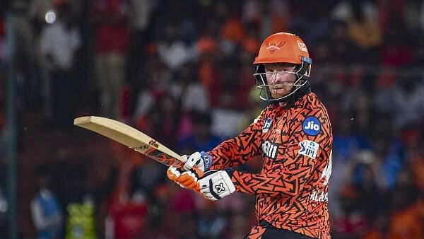 <div class="paragraphs"><p>Sunrisers Hyderabad batter Heinrich Klaasen plays a shot during the Indian Premier League (IPL) 2024 T20 cricket match between Sunrisers Hyderabad (SRH) and Punjab Kings (PBKS), at the Rajiv Gandhi International Stadium, Uppal, in Hyderabad, Sunday, May 19, 2024.</p></div>