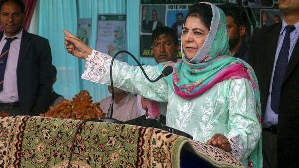 <div class="paragraphs"><p>Jammu and Kashmir Peoples Democratic Party (JKPDP) President and candidate from Anantnag-Rajouri constituency Mehbooba Mufti</p></div>