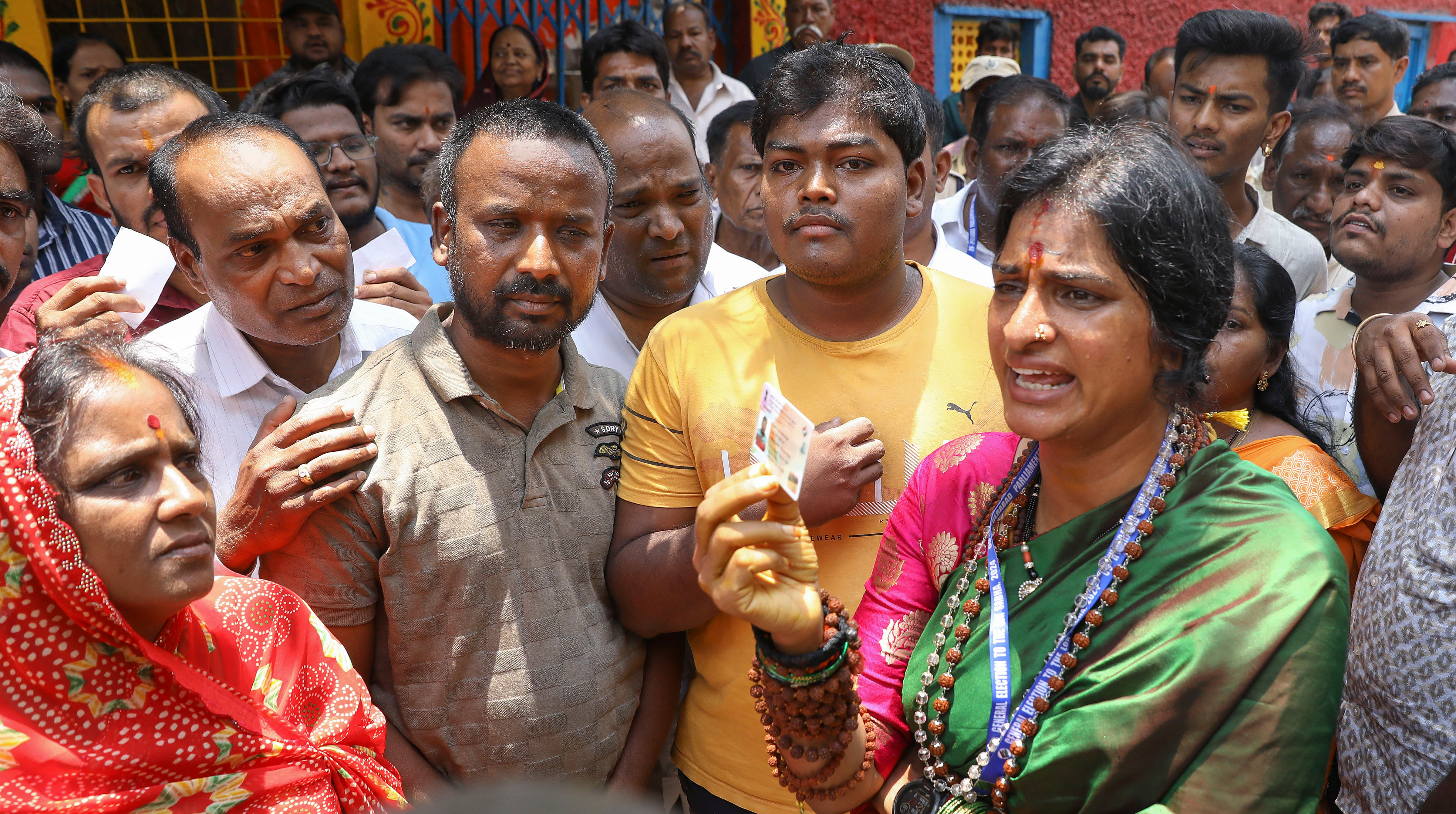 <div class="paragraphs"><p>File Photo: BJP Lok Sabha candidate Madhavi Latha interacting with people in Hyderabad.</p></div>