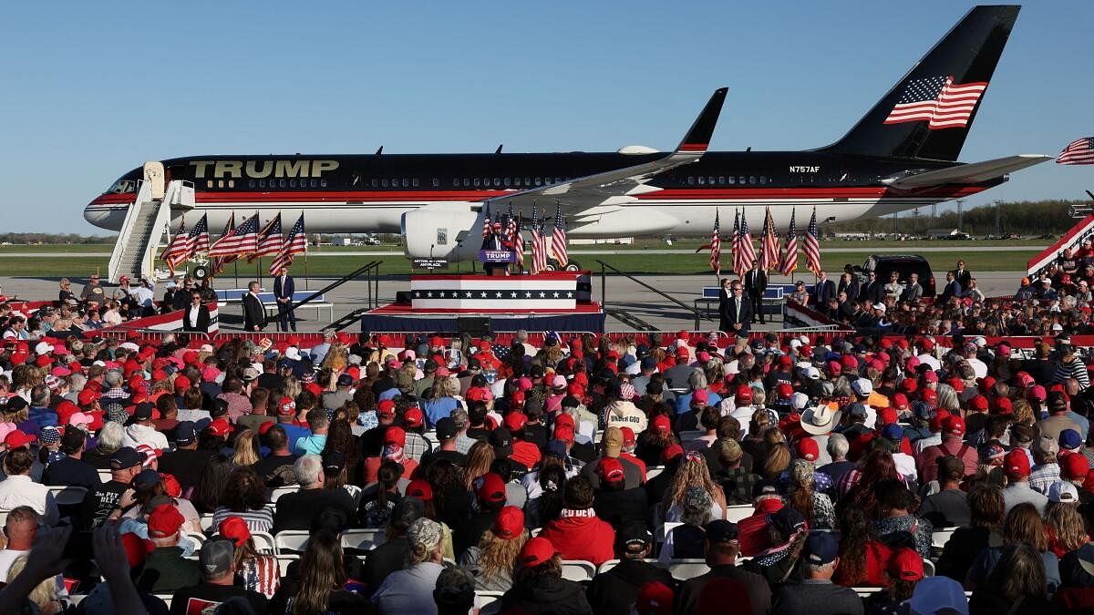 <div class="paragraphs"><p>Republican presidential candidate and former U.S. President Donald Trump speaks during a campaign event in Freeland, Michigan</p></div>