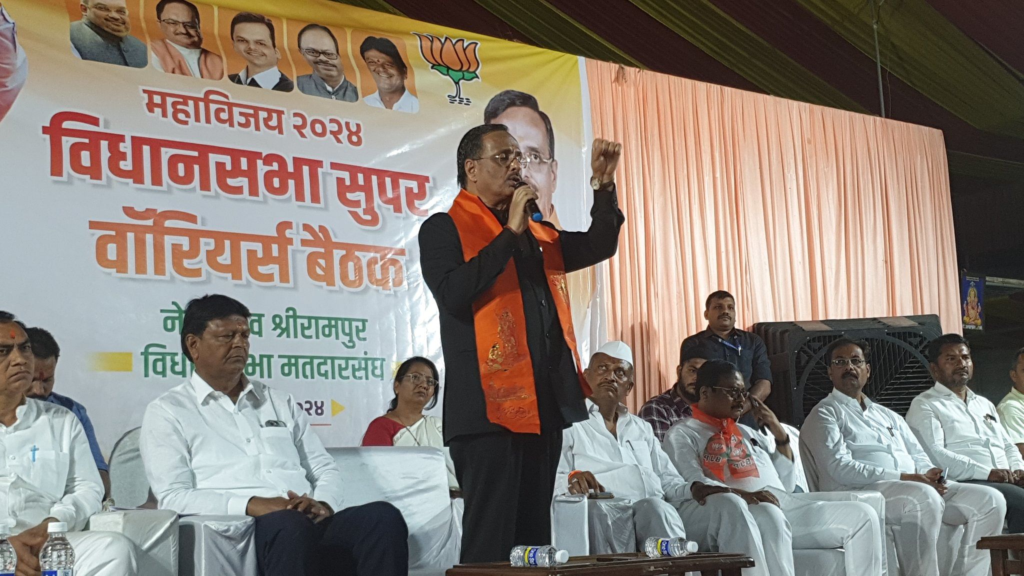<div class="paragraphs"><p>Sharma at a BJP rally in Maharashtra's Shirdi.&nbsp;</p></div>
