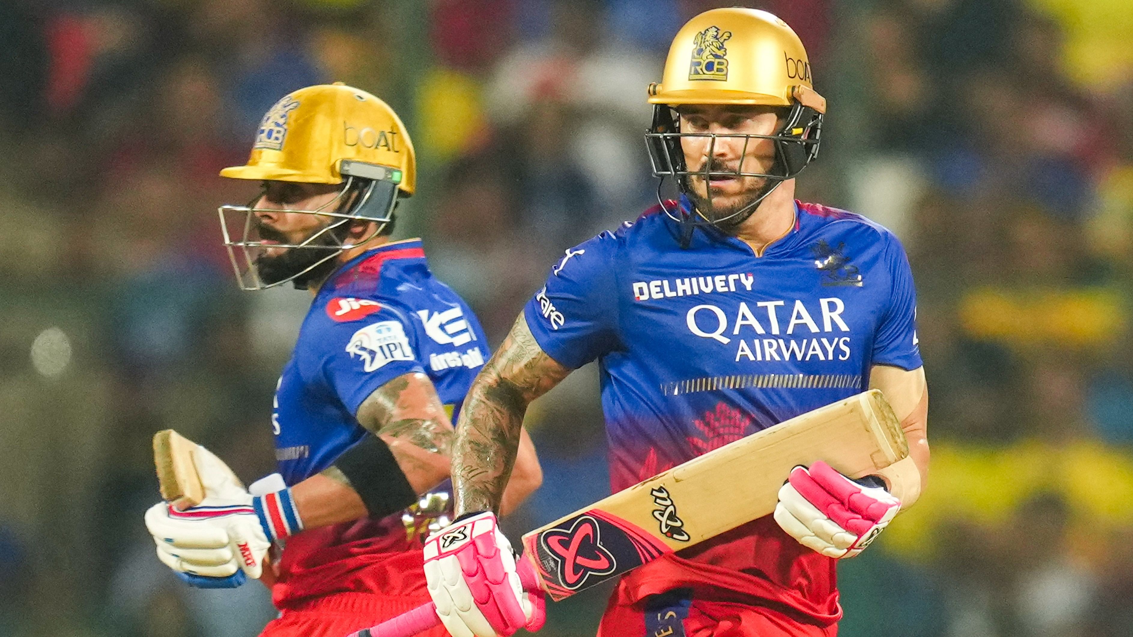 <div class="paragraphs"><p>Royal Challengers Bengaluru batters Faf du Plessis and Virat Kohli run between the wickets during the Indian Premier League (IPL) 2024 cricket match.</p></div>