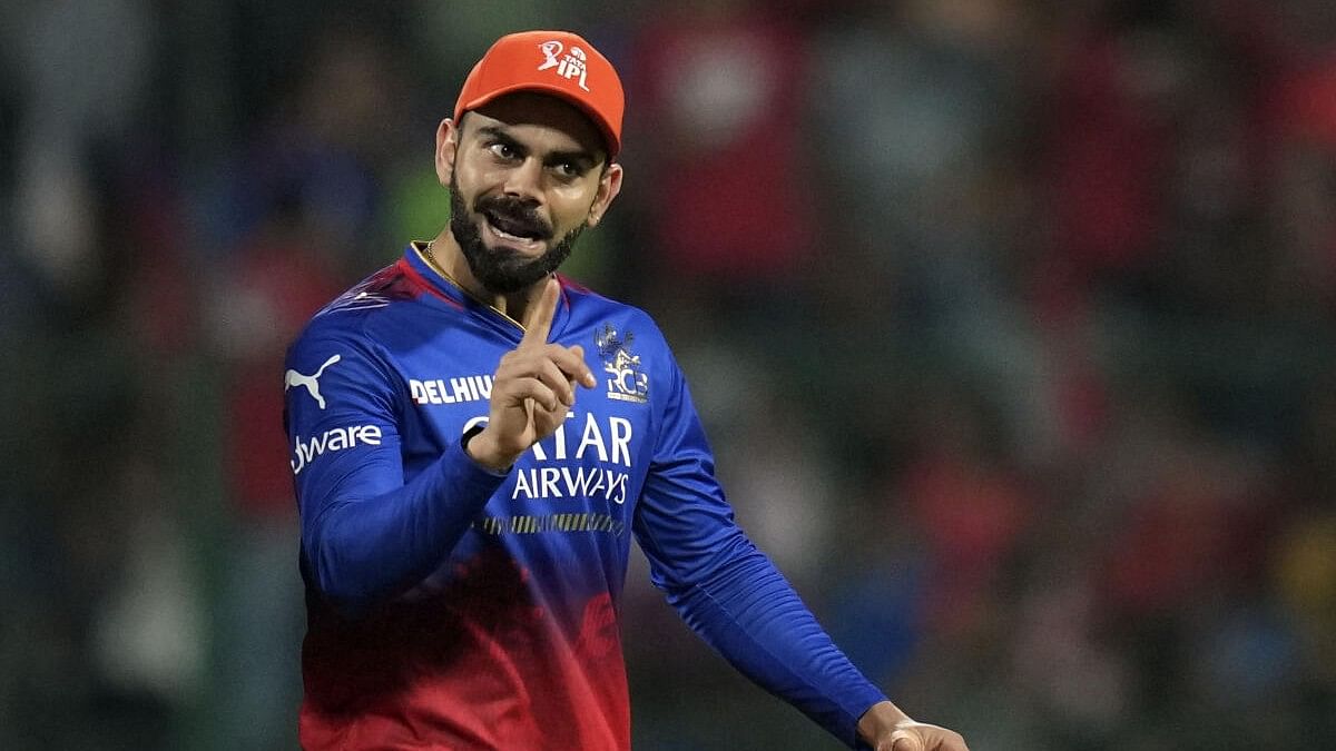 <div class="paragraphs"><p>Royal Challengers Bengaluru's Virat Kohli reacts during an Indian Premier League (IPL) 2024 T20 cricket match between Royal Challengers Bengaluru and Delhi Capitals.</p></div>