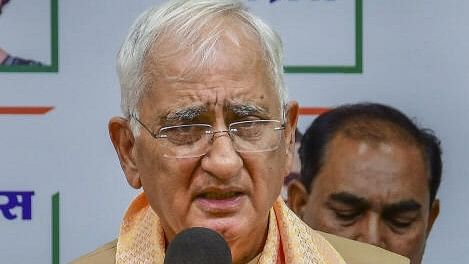 <div class="paragraphs"><p>Congress Leader Salman Khurshid addresses the media, in Mumbai, Tuesday, May 14, 2024.</p></div>