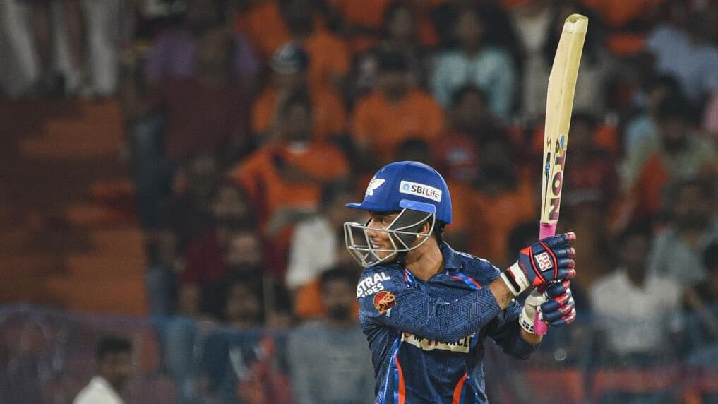 <div class="paragraphs"><p>Lucknow Super Giants’ Ayush Badoni plays a shot during an Indian Premier League (IPL) 2024 T20 cricket match between Sunrisers Hyderabad and Lucknow Super Giants.</p></div>