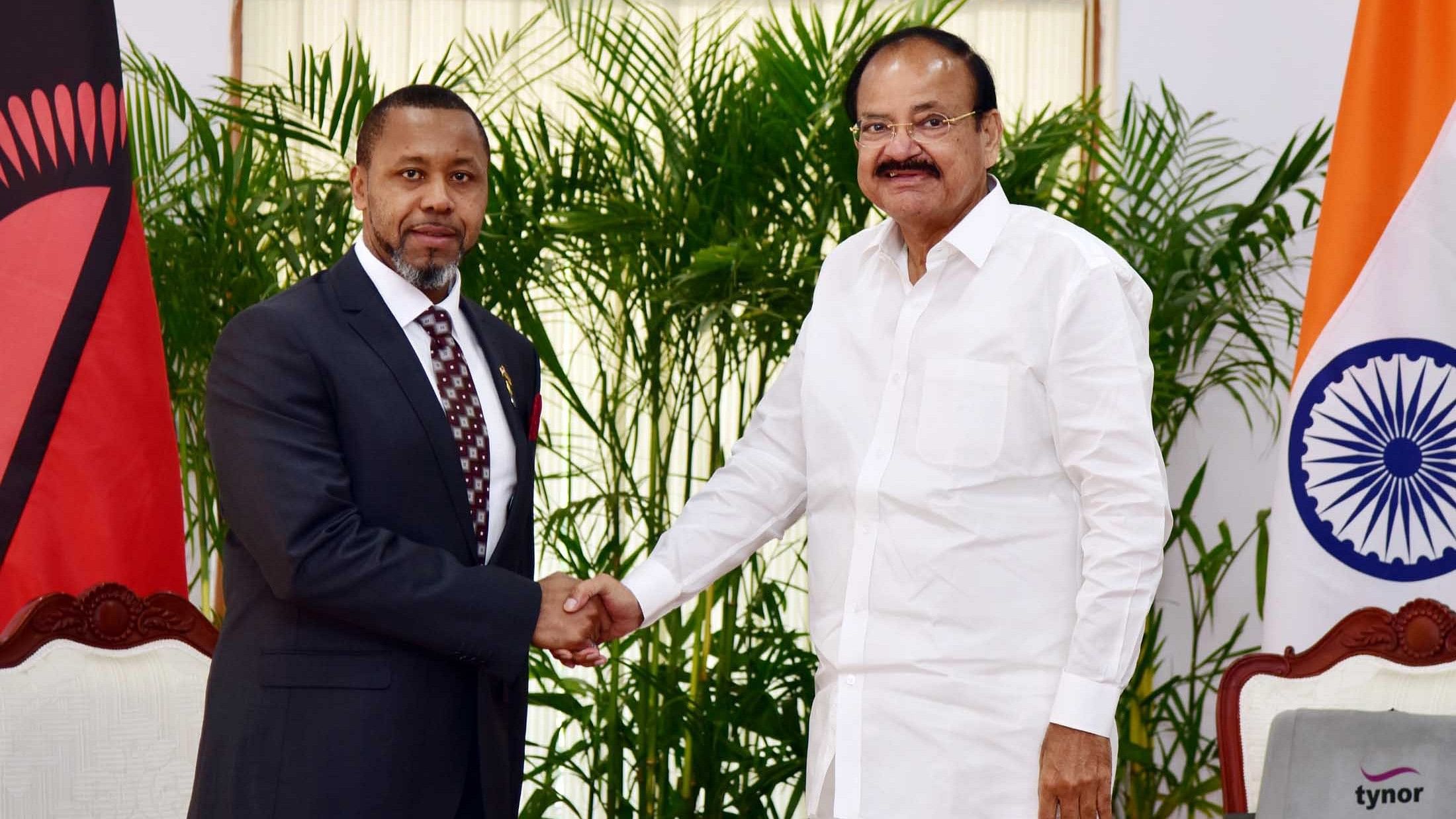 <div class="paragraphs"><p>File photo of&nbsp;Malawi  Vice&nbsp;President&nbsp;Saulos Klaus Chilima with India's former vice president Venkaiah Naidu.</p></div>