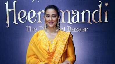 <div class="paragraphs"><p>Actor Manisha Koirala poses for photos during the success party of television series ‘Heeramandi’, in Mumbai, Saturday, May 11, 2024.</p></div>