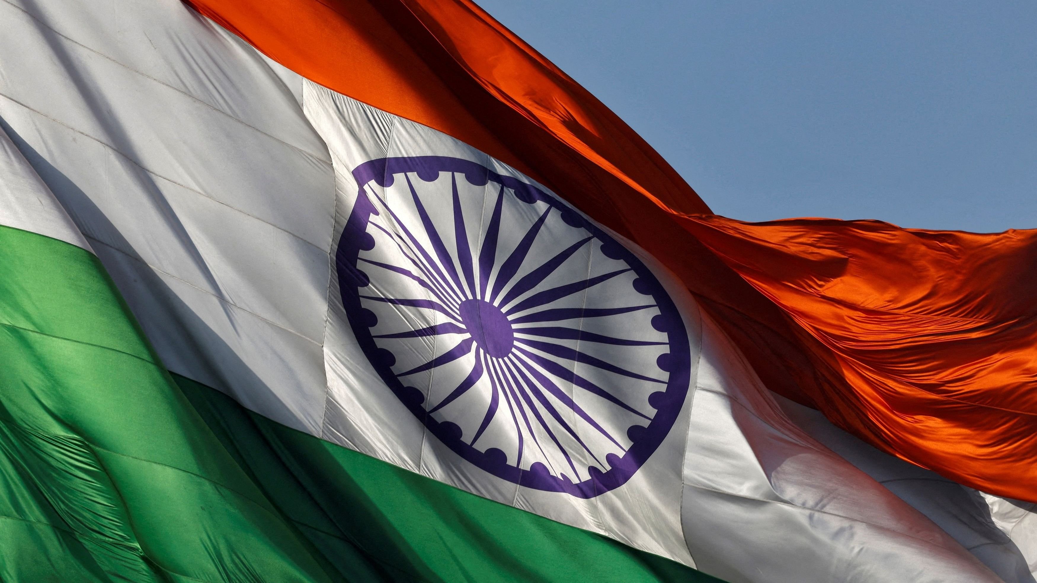 <div class="paragraphs"><p>The Indian national flag flutters</p></div>