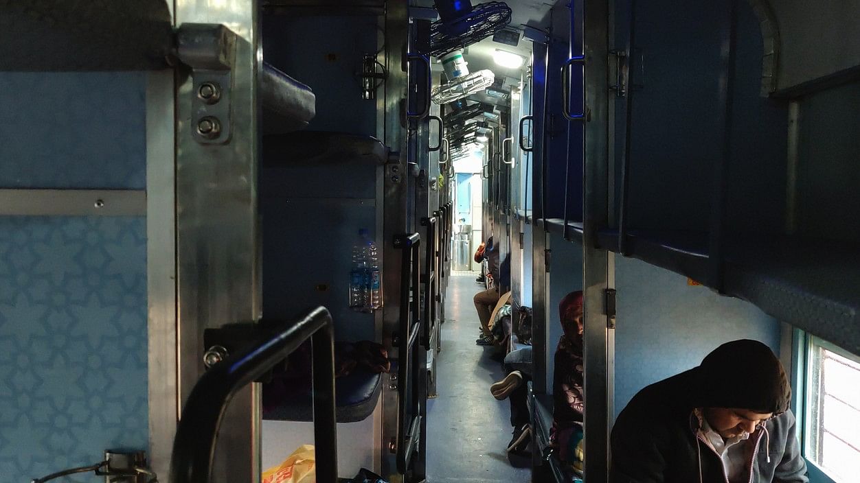 <div class="paragraphs"><p>Representative image showing the inside of an Indian Railways express train.</p></div>