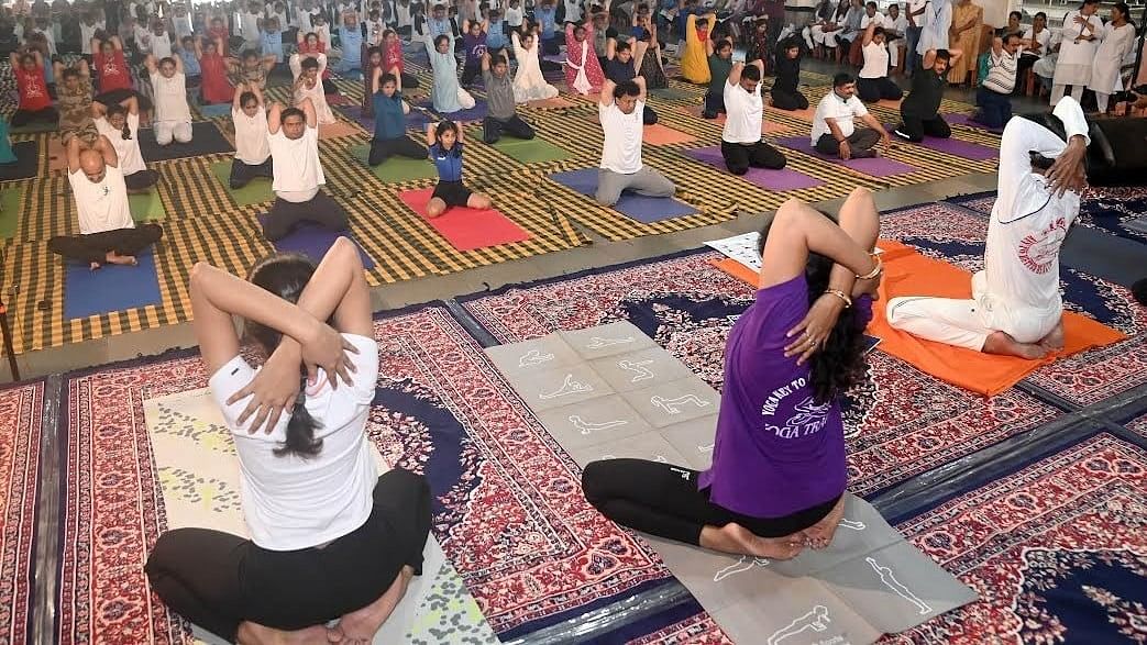 <div class="paragraphs"><p>MLAs D Vedavyasa Kamath, Dr Y Bharath Shetty, Deputy Commissioner Mullai Muhilan and SP Ryshyanth C B and others take part in International Day of Yoga.</p></div>