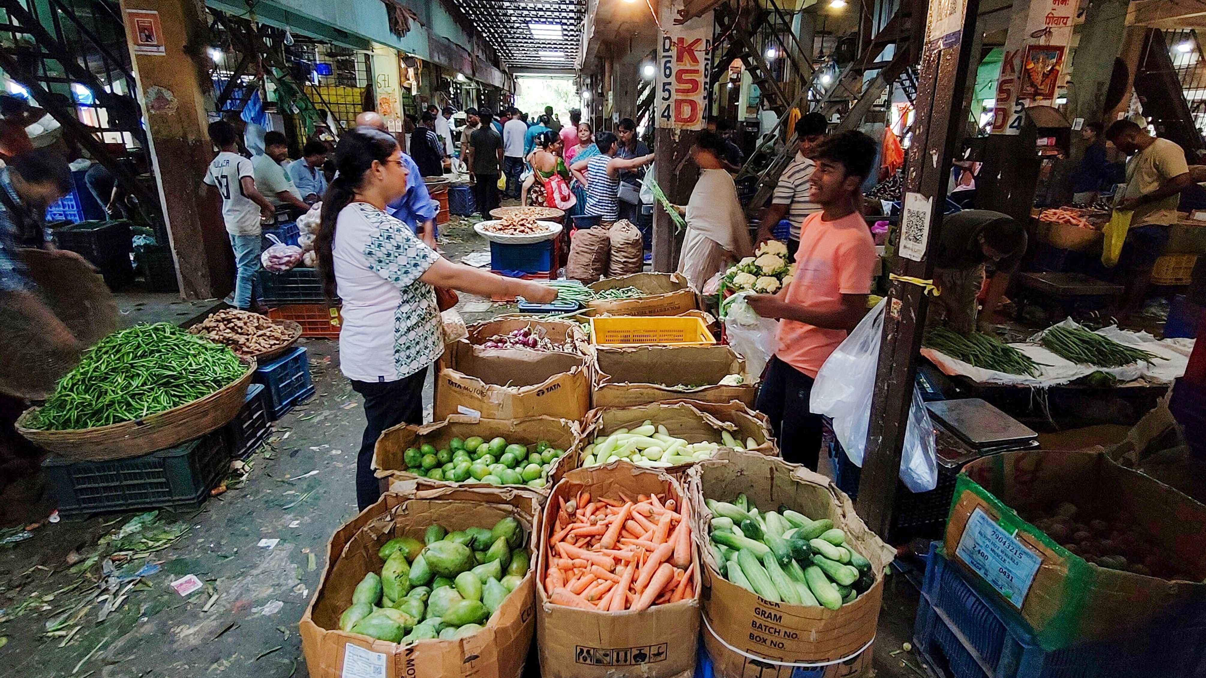<div class="paragraphs"><p>Navi Mumbai: A view of the wholesale vegetables market at Vashi, in Navi Mumbai. (Representative image)</p></div>