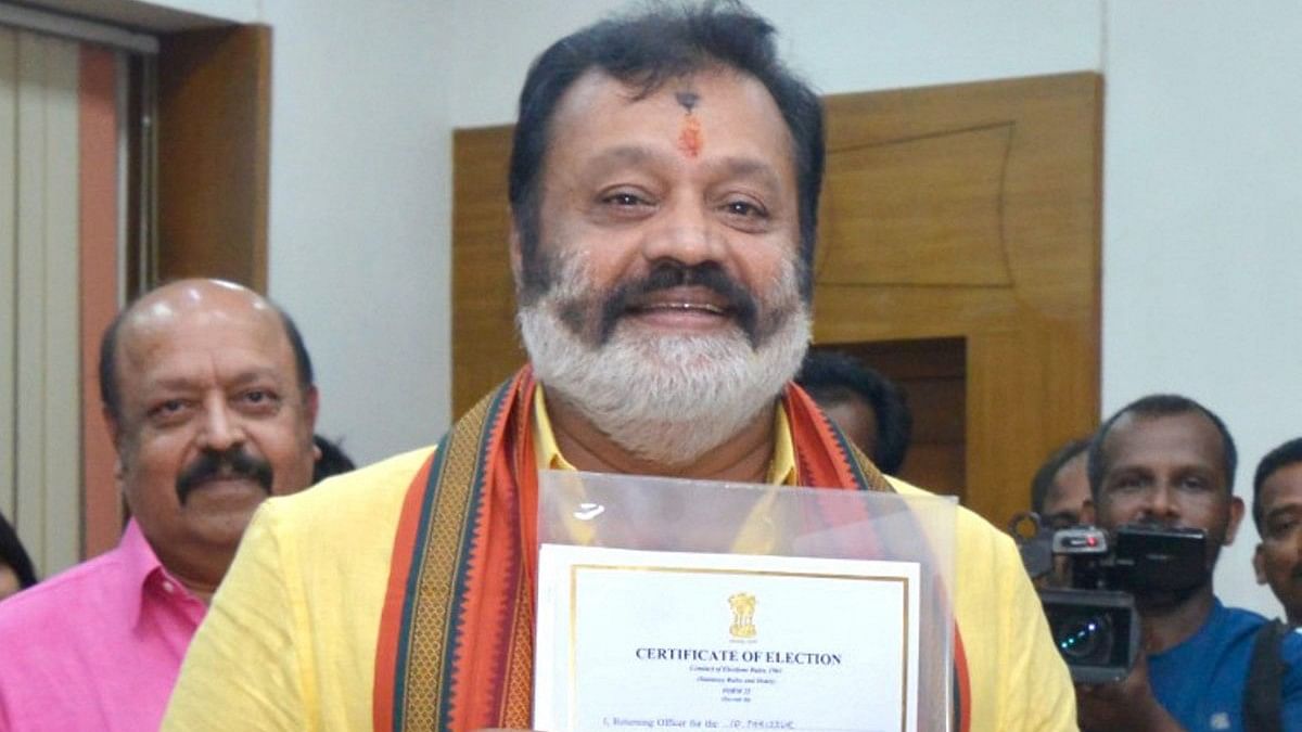 <div class="paragraphs"><p>NDA candidate from Thrissur Suresh Gopi receives the victory certificate after winning the Lok Sabha election, in Thrissur, Wednesday, June 5, 2024. </p></div>