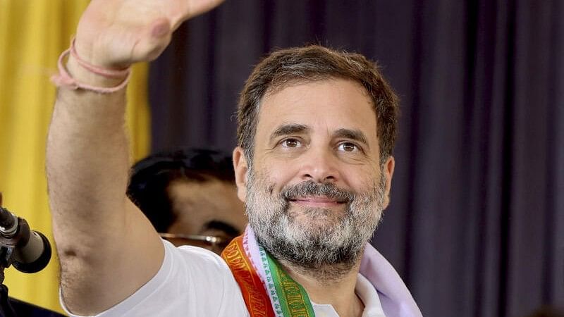 <div class="paragraphs"><p>Rahul Gandhi waves to his supporters in Malappauram.</p></div>