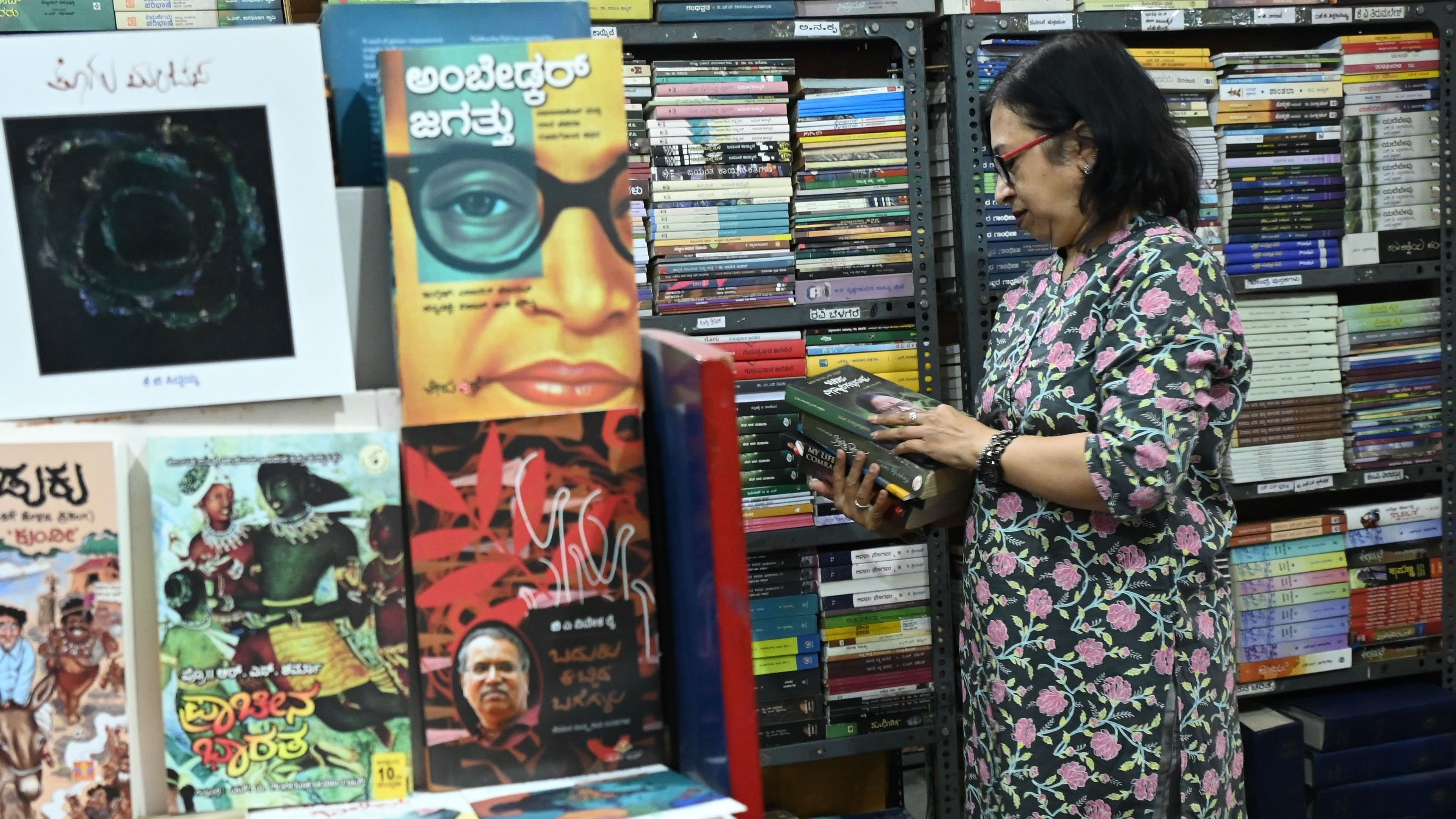 <div class="paragraphs"><p>The author at Aakruti Books in Rajajinagar. </p></div>