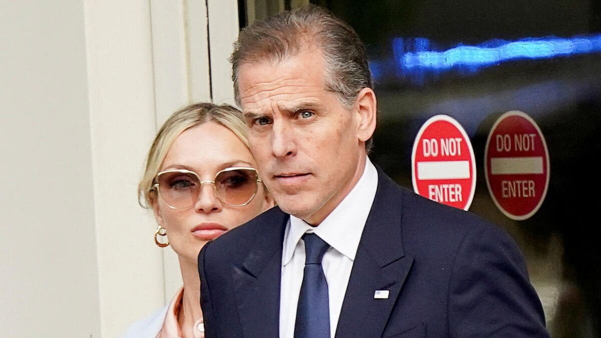 <div class="paragraphs"><p>Hunter Biden, son of US President Joe Biden, departs the federal court with his wife Melissa Cohen Biden, on the second day of his trial on criminal gun charges in Wilmington, Delaware, US.</p></div>