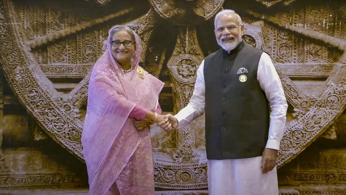 <div class="paragraphs"><p>File photo of Prime Minister Narendra Modi with  Bangladesh PM Sheikh Hasina.</p></div>