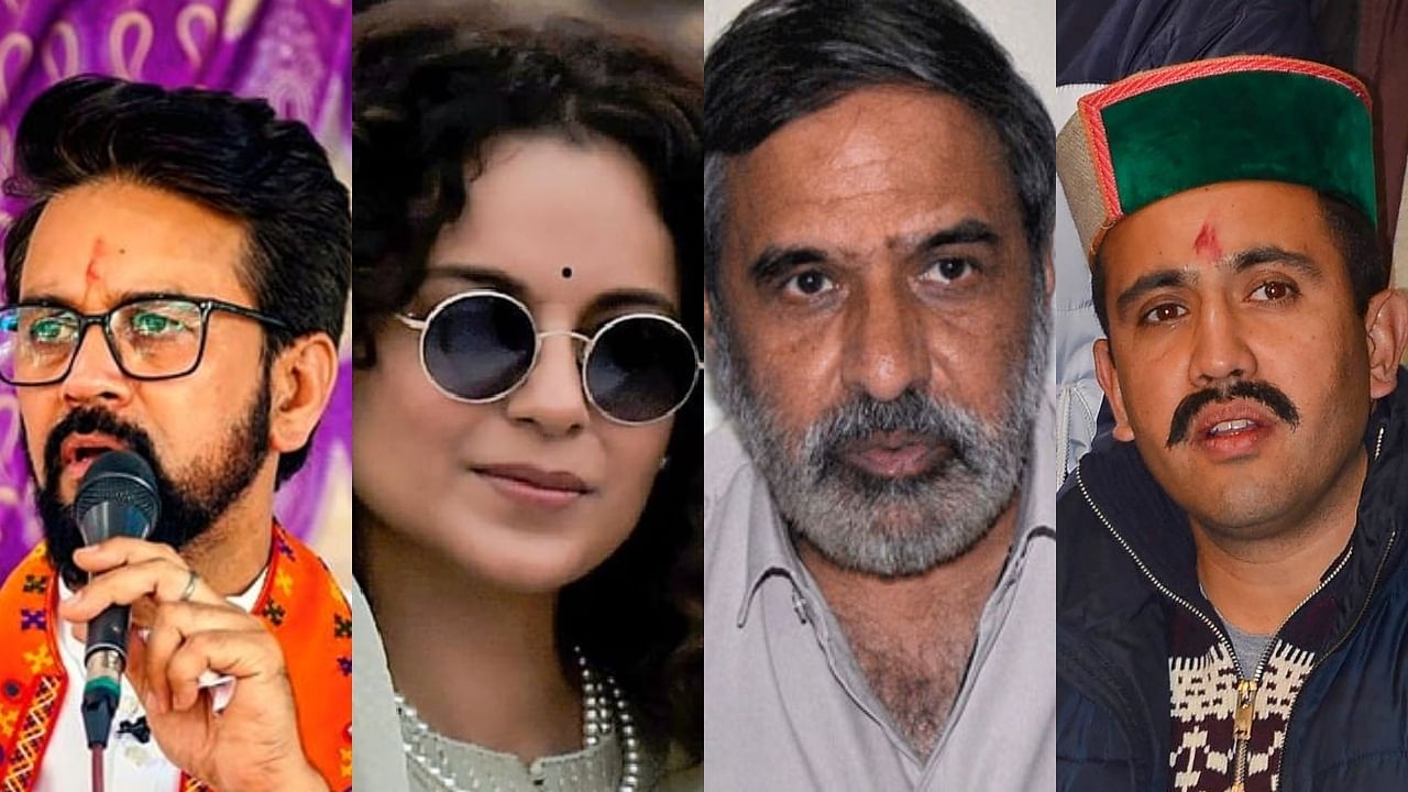 <div class="paragraphs"><p>From left to right: BJP leaders Anurag Thakur and Kangana Ranaut, and Congress leaders Anand Sharma and Vikramaditya SIngh.</p></div>