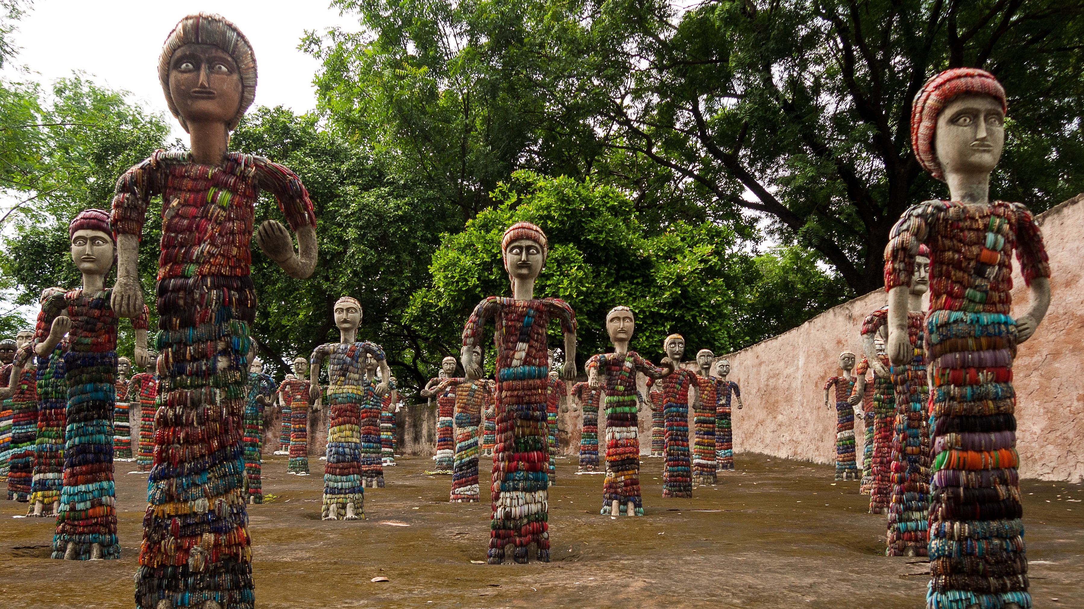 <div class="paragraphs"><p>Composition of colorful sculptures in the Rock garden of Chandigarh</p></div>