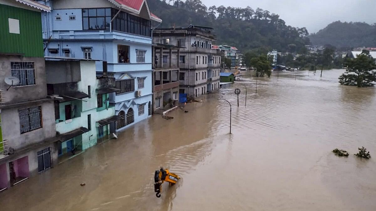 <div class="paragraphs"><p>Representative image showing flash floods in Sikkim</p></div>