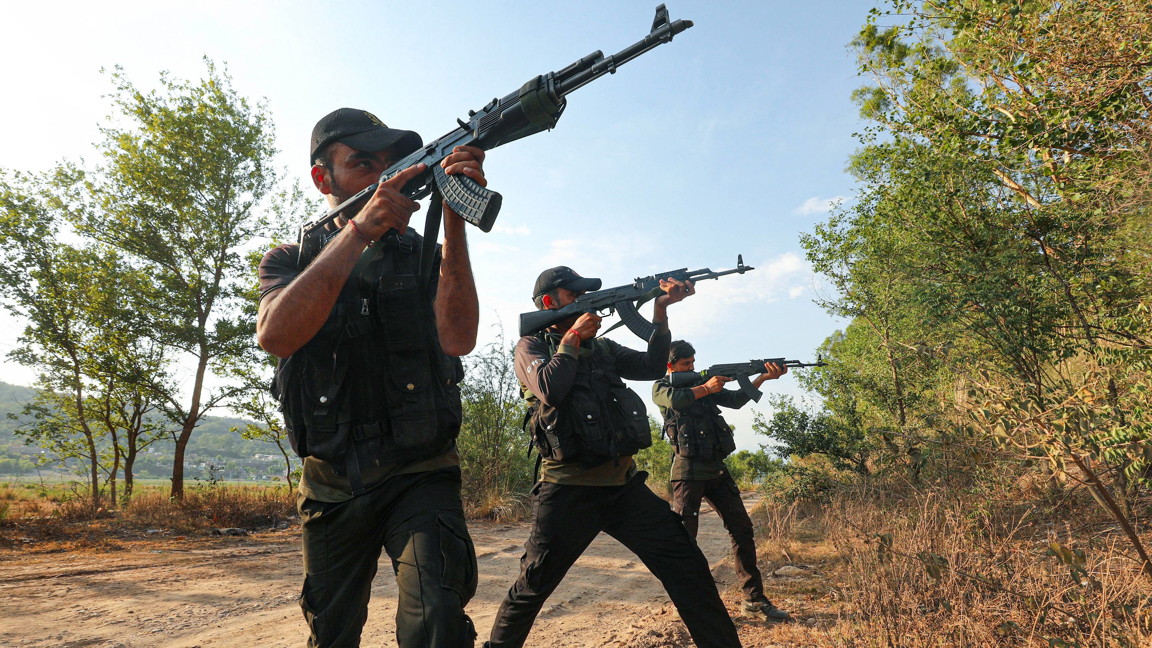 <div class="paragraphs"><p>Security forces in Jammu and Kashmir.</p></div>