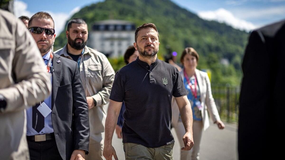 <div class="paragraphs"><p>Ukrainian President Volodymyr Zelenskyy on his way during the Summit on peace in Ukraine, in Stansstad near Lucerne, Switzerland.</p></div>