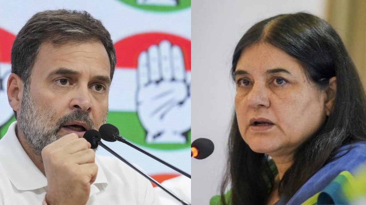 <div class="paragraphs"><p>(L to R) Rahul Gandhi, and&nbsp;Maneka Gandhi.</p></div>