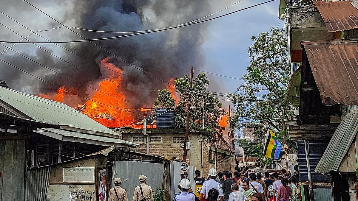 <div class="paragraphs"><p>Representative image of&nbsp;several houses on fire in Manipur.</p></div>